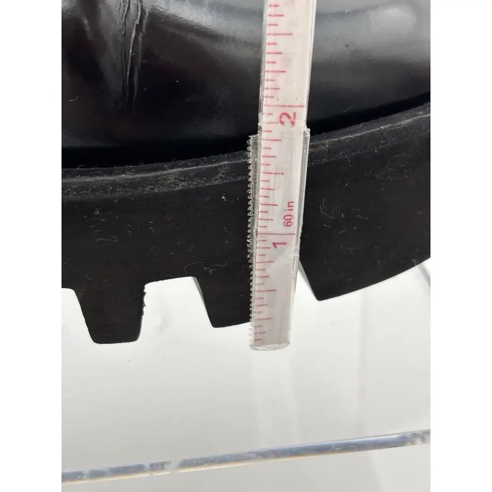 JW Anderson Logo Fisherman Boots Black Patent Leather White Sock Size 39 / 9